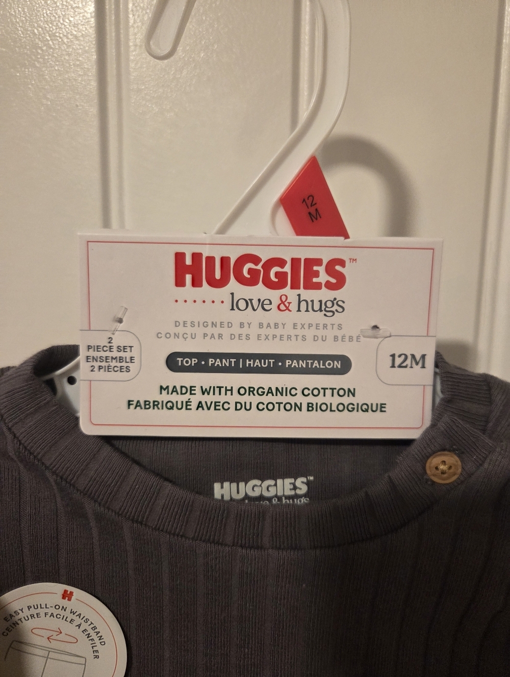NWT Huggies Love & Hugs Organic Cotton Ribbed Set (Multiple Sizes) - Picture 2 of 3
